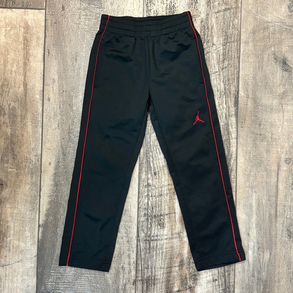 Jordan Other - Kids Jordan Black Track Pants Red Stripe Joggers Size 4 XS